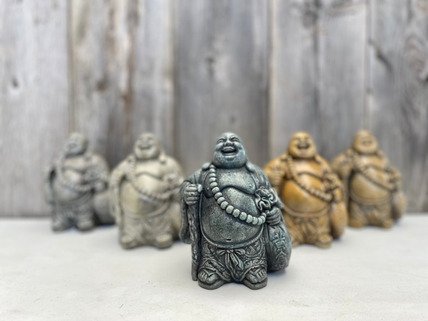 Happy Buddha with Staff