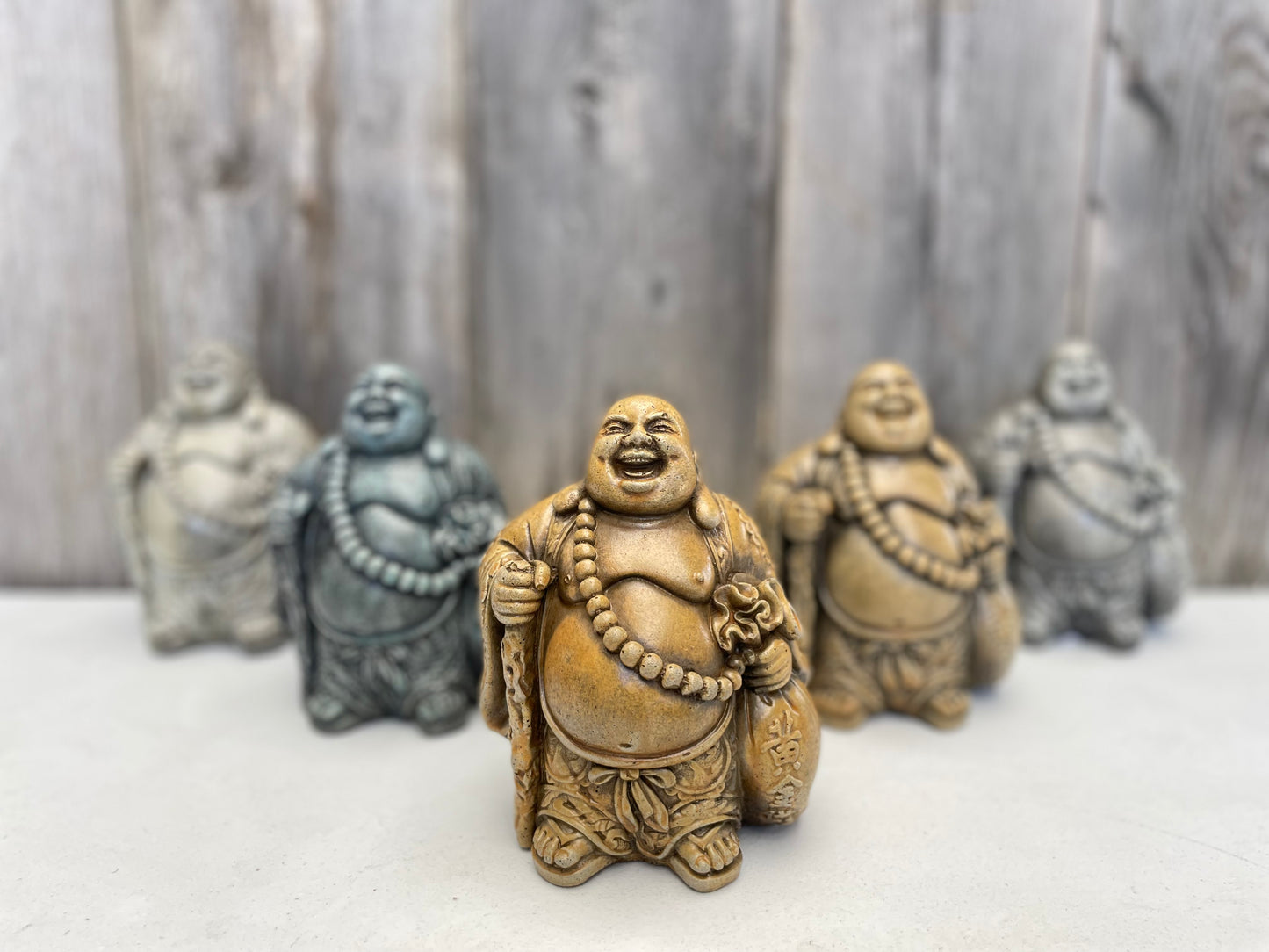 Happy Buddha with Staff