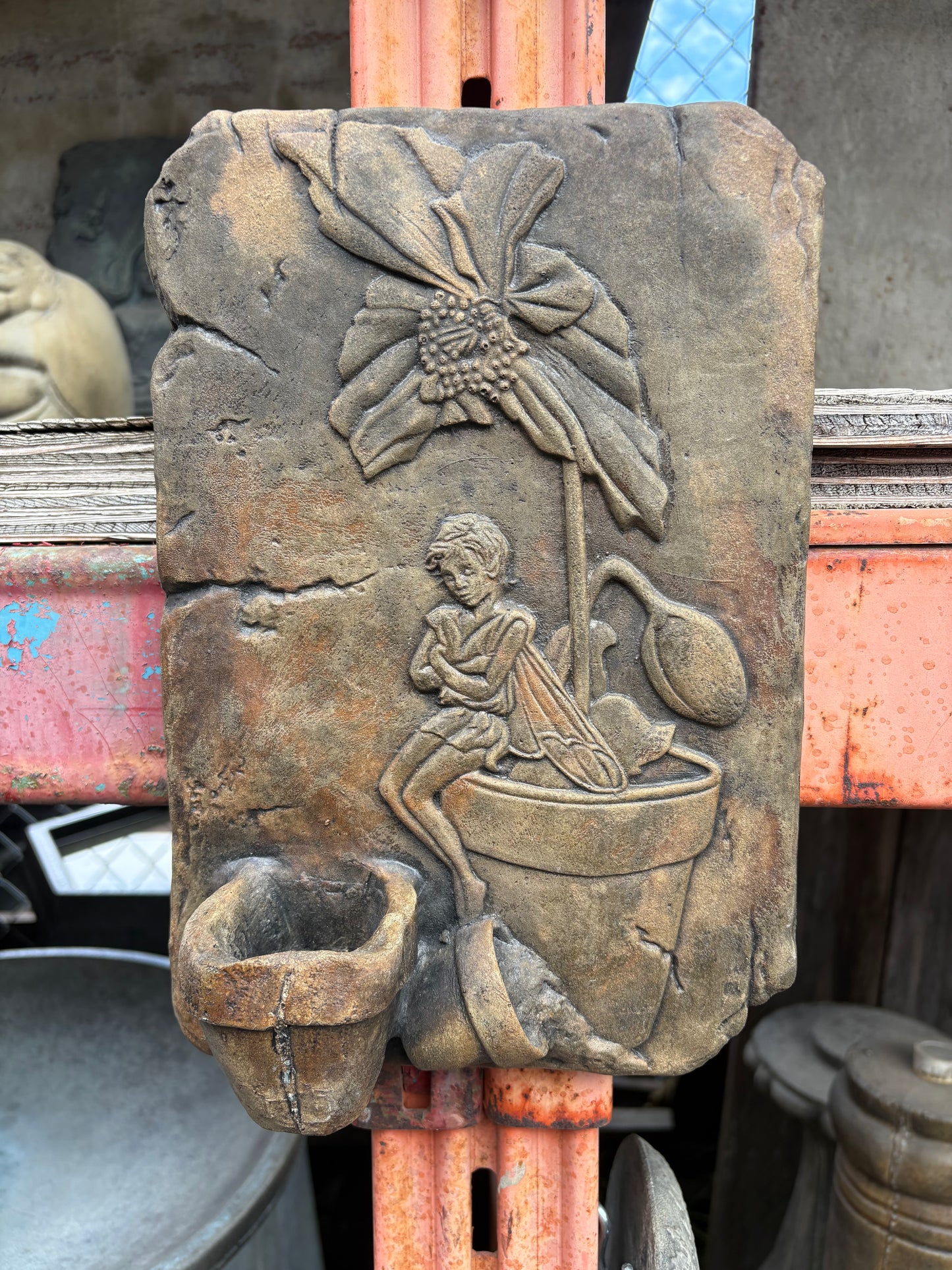 Fairy w/ Pot Wall Hanging