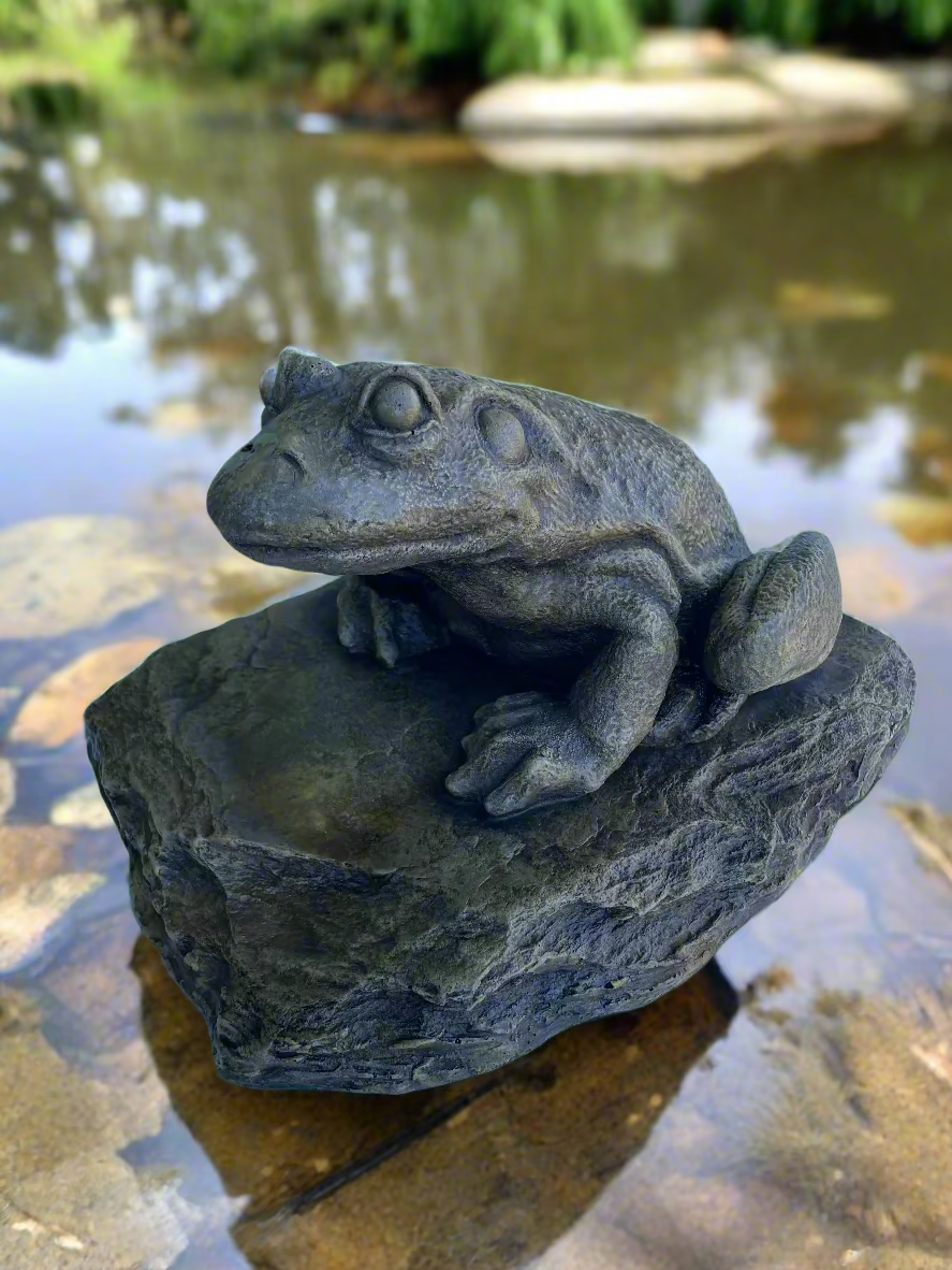 Medium size concrete frog statue
