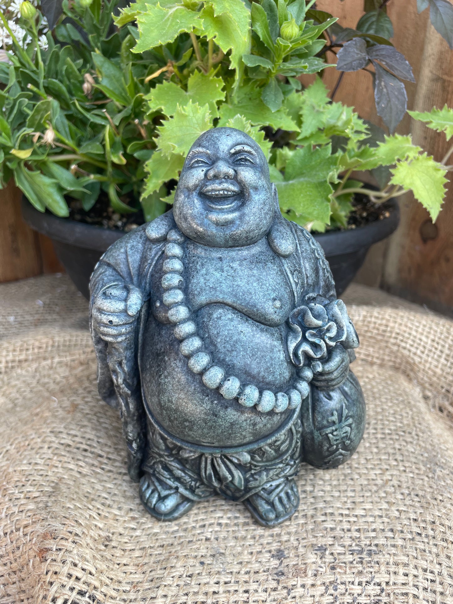Happy Buddha with Staff