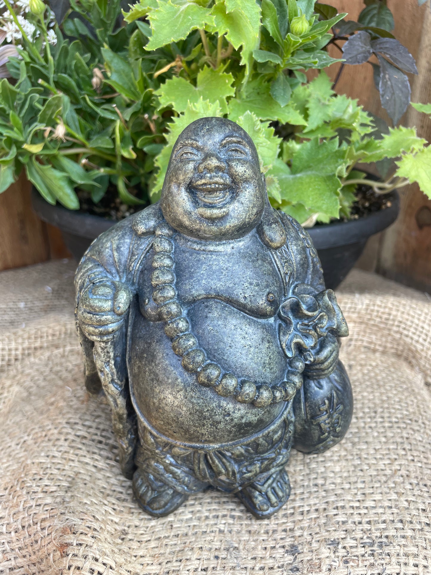 Happy Buddha with Staff